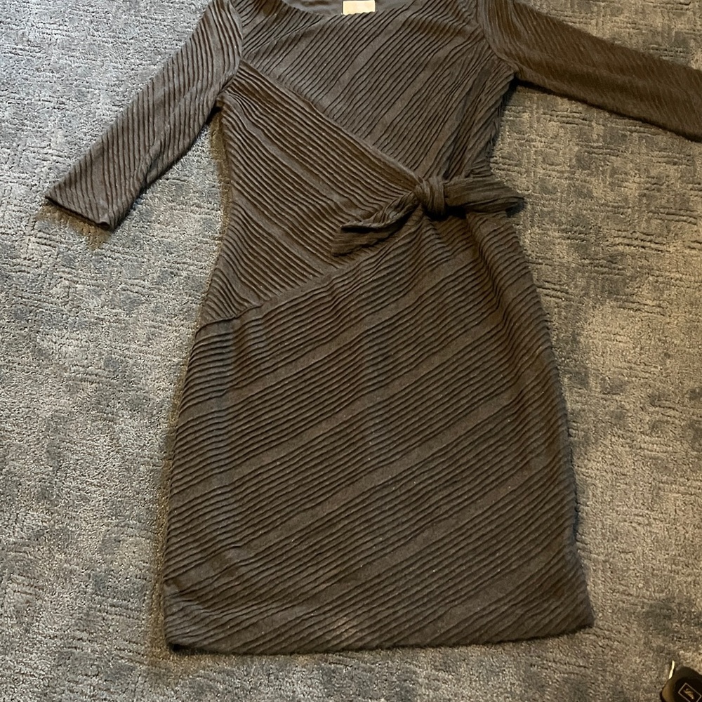 Donna Morgan Charcoal Textured Dress